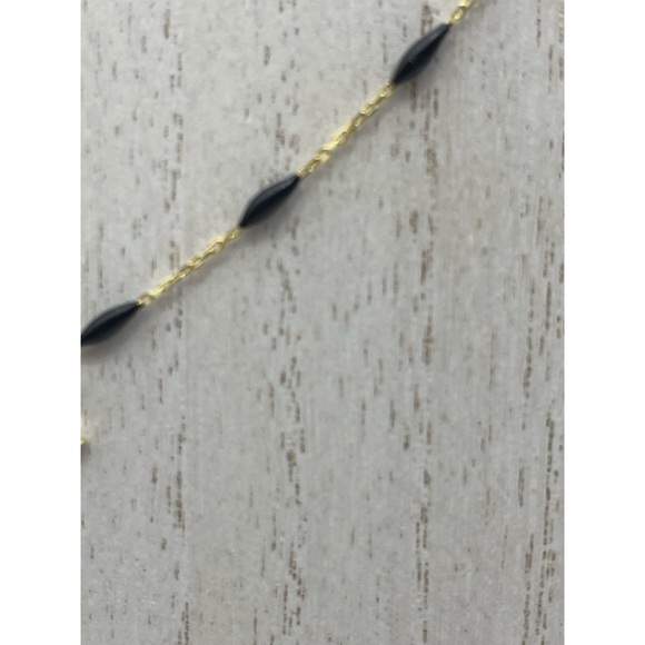 Argento Vivo Beaded Necklace With Crescent Moon Charm 18KT Gold Sterling NWT - Picture 5 of 10